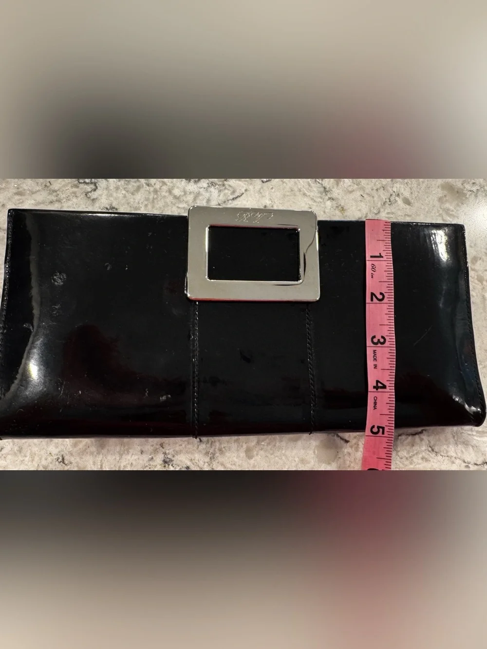 Vintage Roger Vivier Paris - Black Patent Leather Clutch Wallet